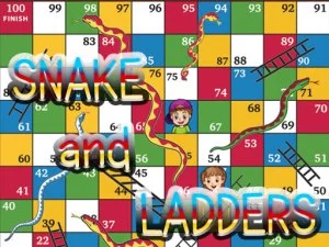 Slangen en ladders spel